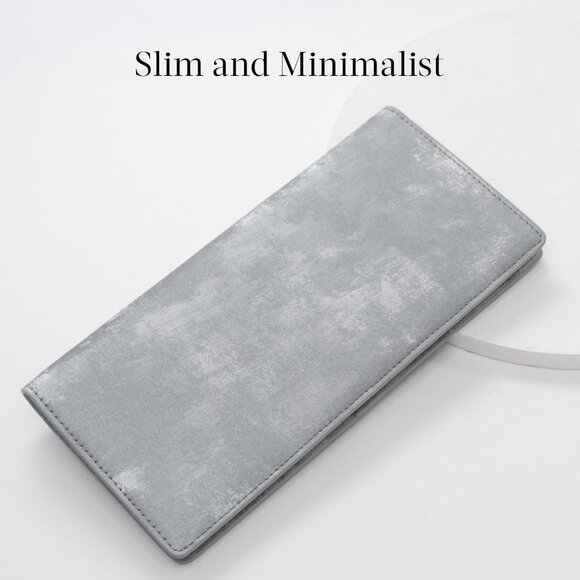 Ultra Slim Leather RFID Blocking Wallet for Women Bifold Clutch Compact - Picture 3 of 5